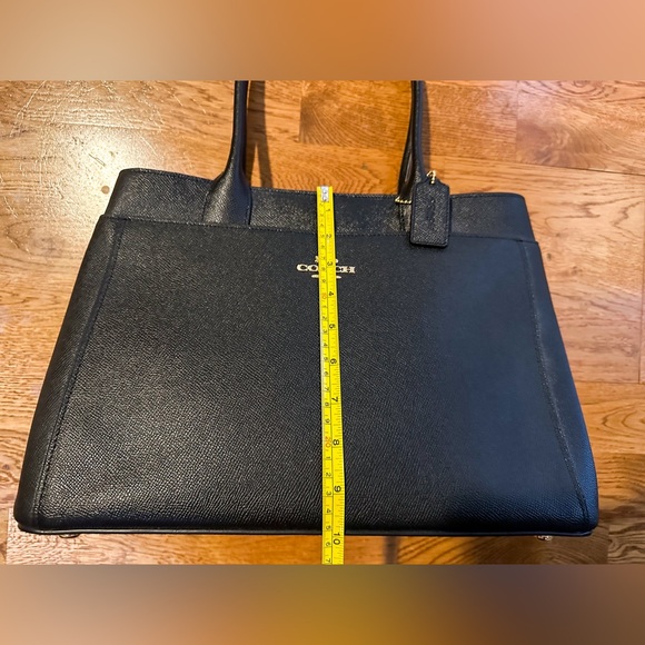 NWOT Coach Black Casey Crossgrain Leather Tote - Picture 13 of 14